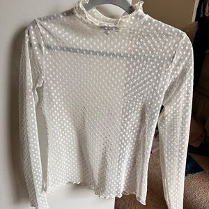 White Mesh Top